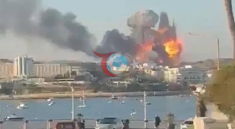 Maltada atəşfəşanlıq fabrikində fəlakətli partlayış. Tüstü təxminən 300 metr hündürlüyə çatdı.
