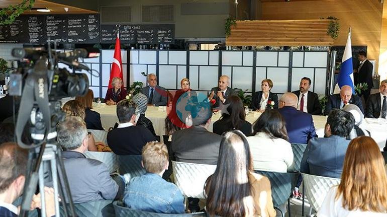 TBMM sədri Kurtulmuş Finlandiyadakı türk və tatar icmalarının nümayəndələri ilə görüşdü