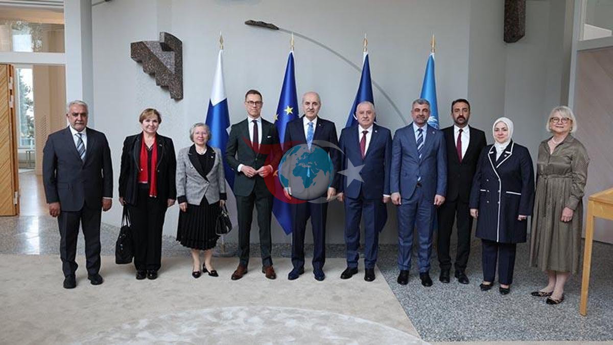 TBMM Başkanı Kurtulmuş, Finlandiya'da Stubb ile Buluştu