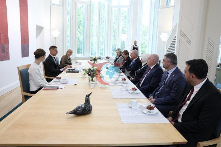 TBMM Başkanı Kurtulmuş, Finlandiya Cumhurbaşkanı Stubb tarafından kabul edildi