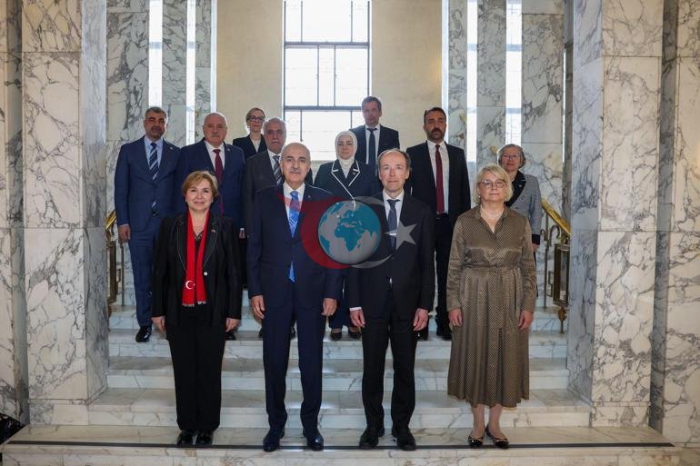 TBMM Başkanı Kurtulmuş, Finlandiya Parlamentosu Başkanı Halla-Aho ile görüştü