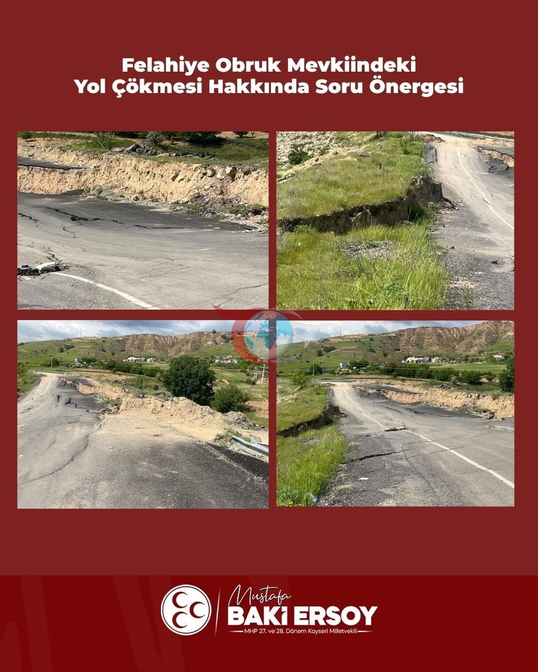 Felahiye'deki Yol Çökmesi TBMM'de Gündem Oldu