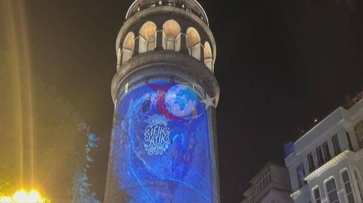 Galata Kulesi'nde Sıfır Atık Haftası'na Özel Işık Şöleni