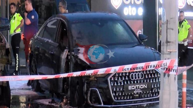Bakırköyde park halindeki 50 milyon TL değerinde 4 otomobil yandı