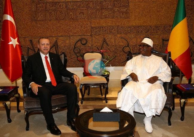 Cumhurbaşkanı Recep Tayyip Erdoğan ve dönemin Mali Cumhurbaşkanı İbrahim Boubacar