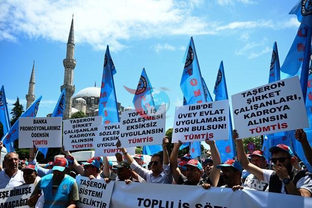 İBB'de Taşeron İşçi Hakları İçin Çarpıcı Protesto