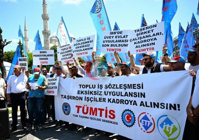 Sendikadan İBBye taşeron işçi hakları protestosu