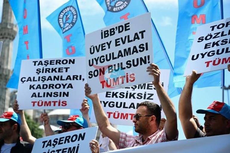 Sendikadan İBBye taşeron işçi hakları protestosu