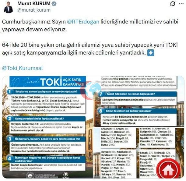 TOKİnin açık satış konut kampanyası ile ilgili 10 soruda 10 cevap açıklaması