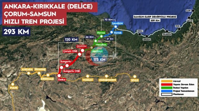 Samsun'un hızlı tren hayali gerçek oluyor! Ankara artık sadece 2,5 saat uzaklıkta - Resim: 1