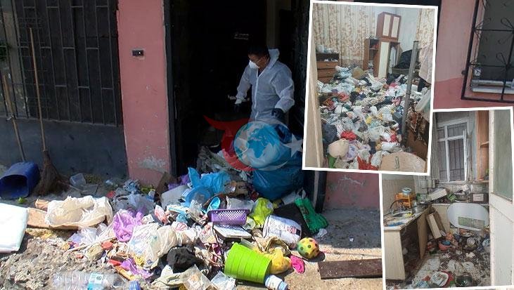 Ataşehir'de Kötü Kokuların Kaynağı: 10 Yıllık Çöp Evi Temizlendi