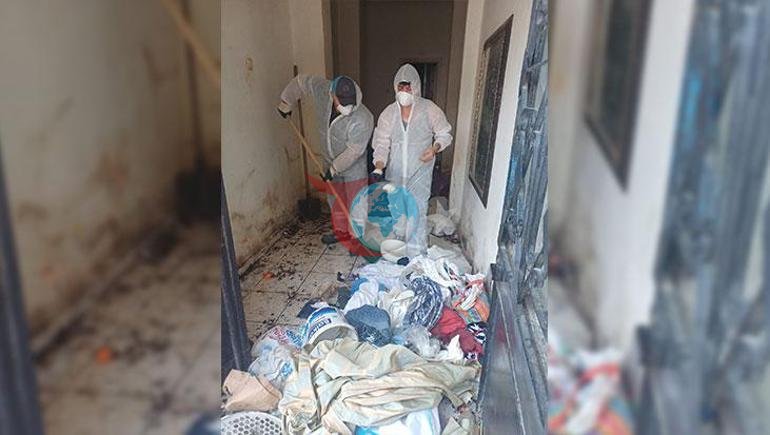 Ataşehirdə küçələrdən zibil toplayıb evinə qalaqlanan zibil evinin həyəcanı