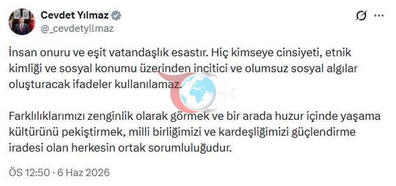 Cevdet ılmaz: Adam mertebesi we deň raýatlyk zerur