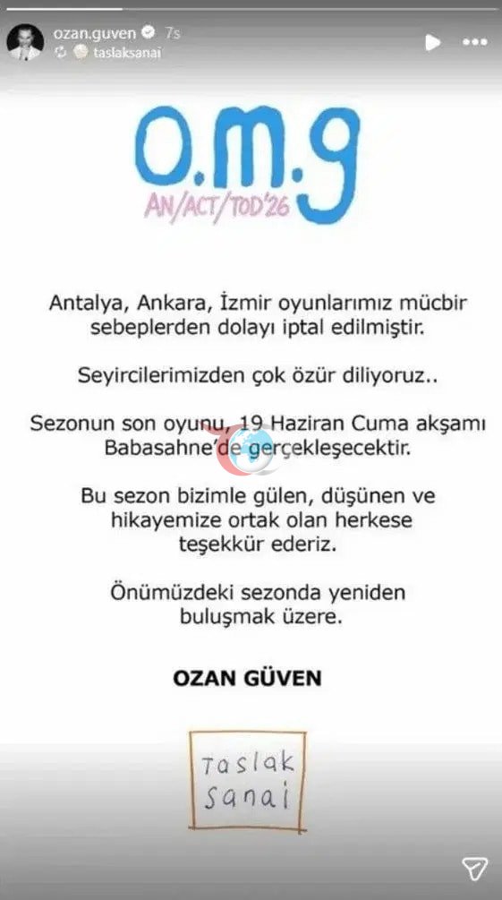 Ozan Güven'in oyunları tek tek iptal edildi