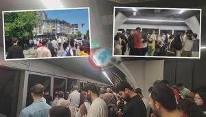 M7 Yıldız-Mahmutbey metro hattında teknik arıza Seferler aksadı, yolcular otobüslerle tahliye edildi