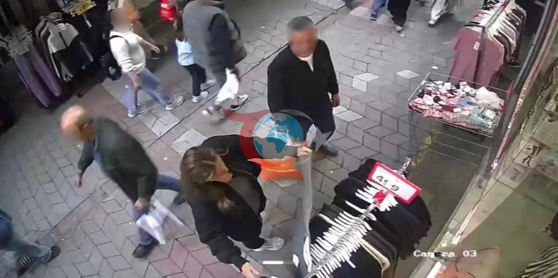 Samsun'da Hırsız Çiftin Mağaza Macerası Kameralara Takıldı