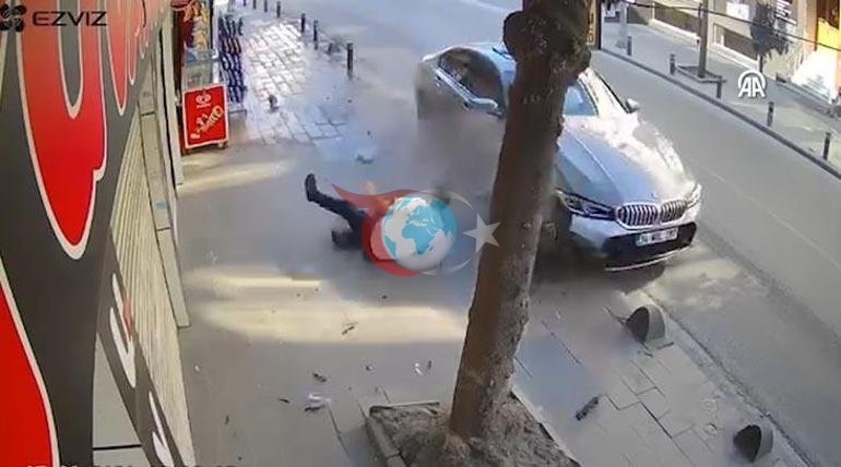 Çarptı, 2 metre havaya savurdu; yaralıya değil, hasara baktı Sürücüden pes dedirten davranış