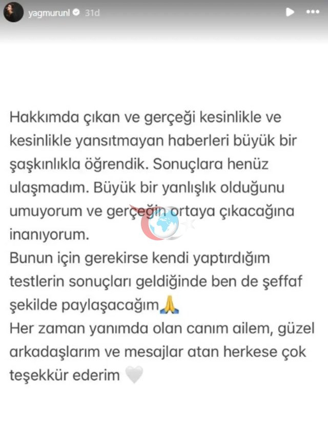 Dori testi ijobiy chiqqan Yag'mur Unal sukunatini buzdi - Rasm: 2
