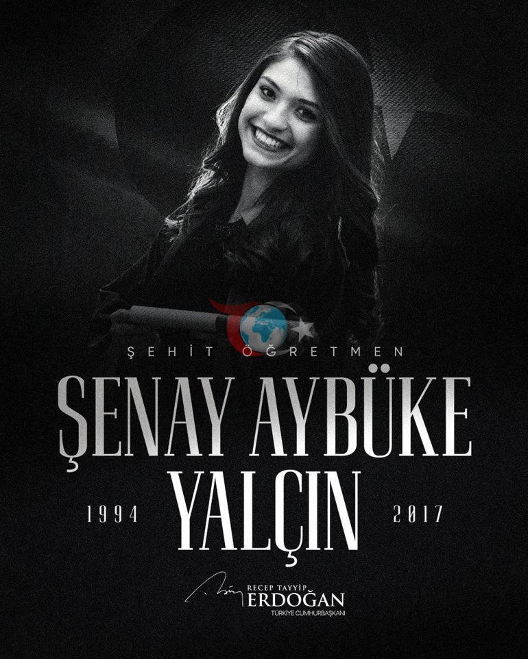 Cumhurbaşkanı Erdoğan, şehit öğretmen Şenay Aybüke Yalçını andı