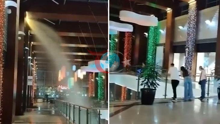 Bursa'da AVM'de Fıskiye Paniği: Alışveriş Merkezinde Su Baskını