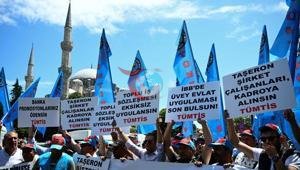 Sendikadan İBBye taşeron işçi hakları protestosu