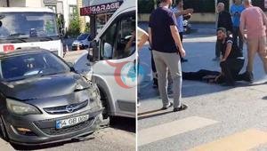 Sakaryada okul servisi dehşet saçtı Önce çocuğa sonra otomobile çarptı: 2 yaralı