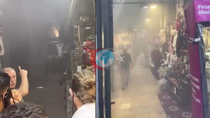 Kapalıçarşı'da Trafo Yangını Panik Yarattı