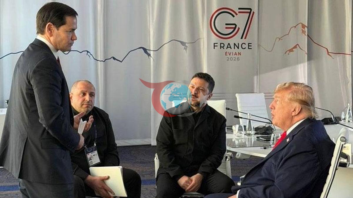 Zelenski G7 sammitində Tramp və Makronla görüşüb