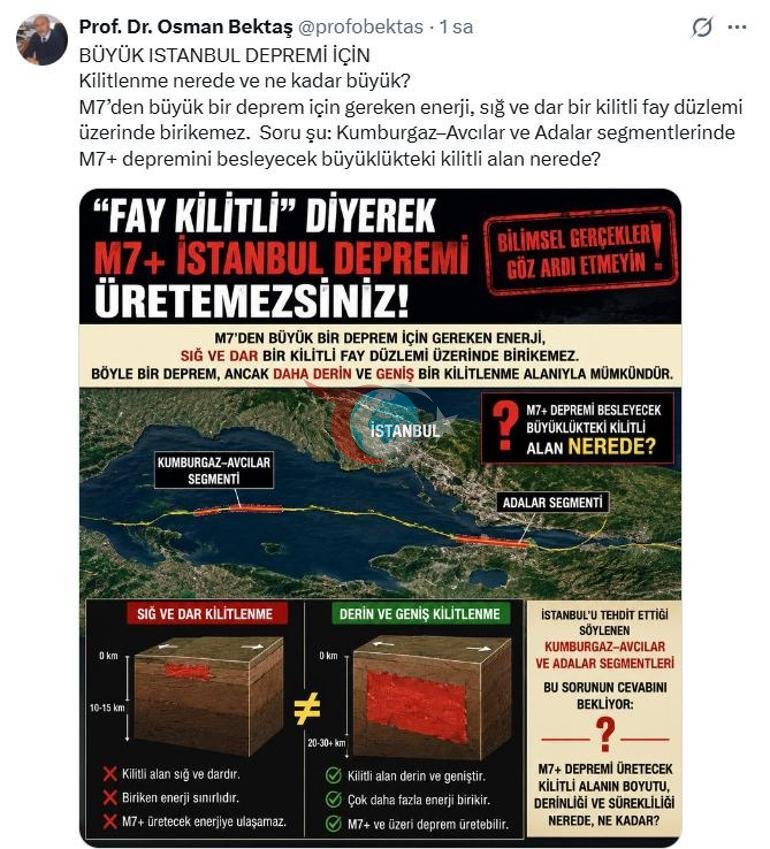 İstanbulda 7 ve üzeri deprem mümkün mü Avcılar, Kumburgaz ve Adalar için önemli uyarı