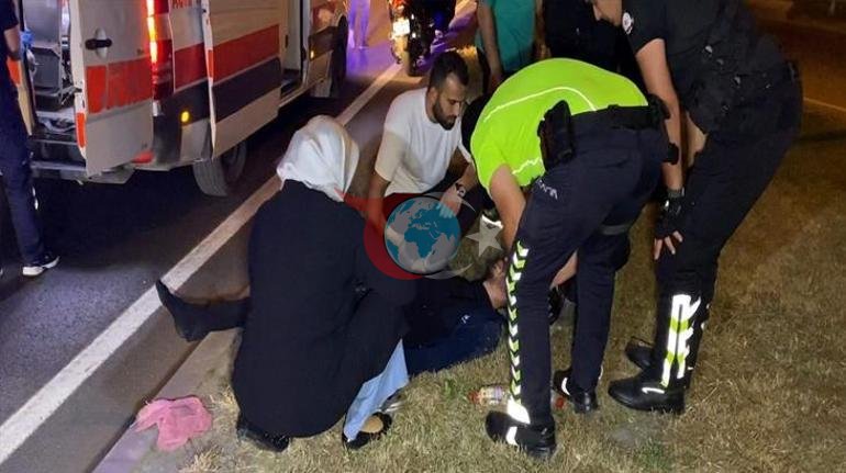 Bursada baş verən qəzada ana yaralı oğlunun əlindən tutaraq ona mənəvi dəstək oldu.