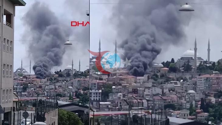 Fatih'te Çıkan Yangın Araçları Tehdit Ediyor