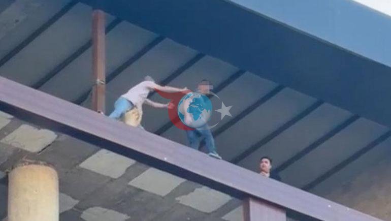 Yürekleri ağza getiren anlar İntiharın eşiğindeki vatandaş son anda böyle kurtarıldı