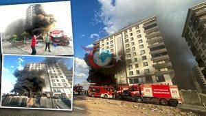 Şanlıurfada 10 katlı apartman alevlere teslim oldu İtfaiye ve TOMA ekipleri yardıma koştu, 7 kişi dumandan etkilendi