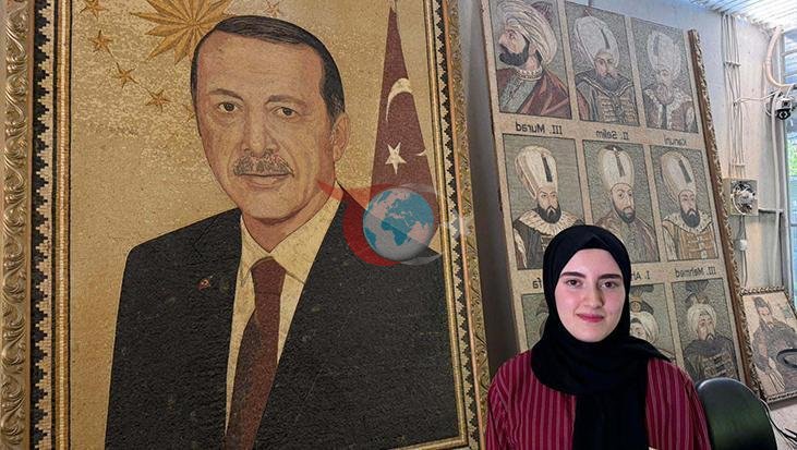 Suriyeli Sanatçılardan Erdoğan'a Mozaik Portre Hediyesi