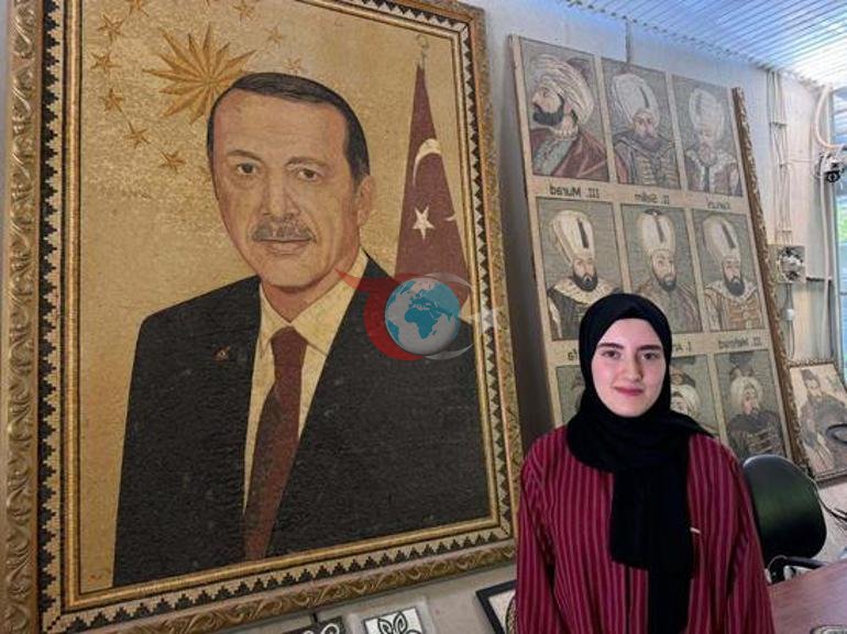 Suriyeli sanatçılar, Cumhurbaşkanı Erdoğanın portresini yaptı Tam 100 bin mozaik kullanıldı