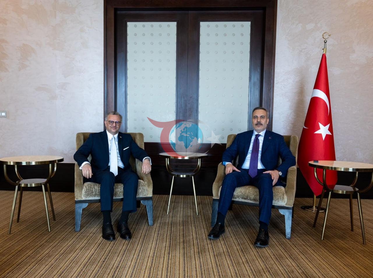 Dışişleri Bakanı Hakan Fidan, Kahire ziyareti kapsamında, ABD Başkanı’nın Arap ve Afrika İşlerinden Sorumlu Kıdemli Danışmanı Massad Boulos’u kabul etti.