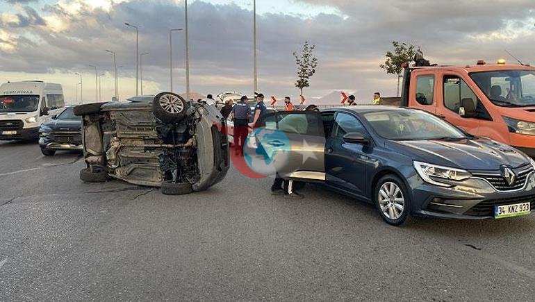 Kayseridə zəncirvari qəzada 4 avtomobil toqquşub, 4-ü yaralanıb