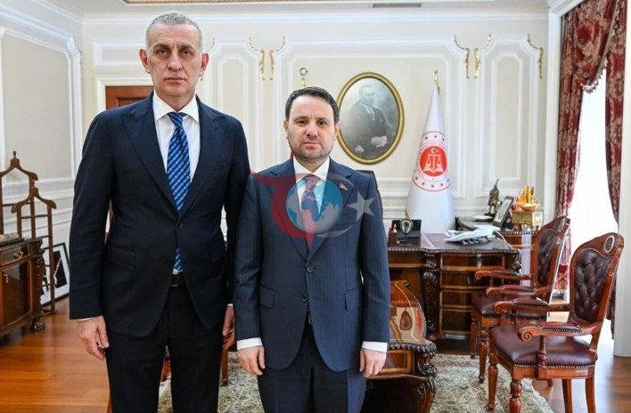 TFF Başkanı İbrahim Hacıosmanoğlu ve Adalet Bakanı Akın Gürlek