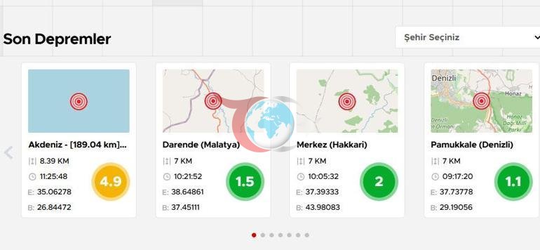 Son xəbərlər... Muğlanın Datça sahillərində 4,9 bal gücündə zəlzələ
