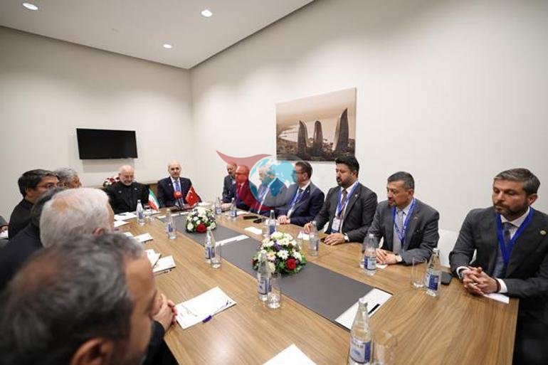 TBMM sədri Kurtulmuş İran İslami Şura Məclisinin sədri Qalibaf ilə görüşüb.