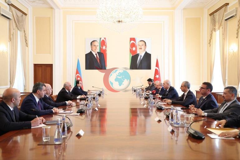 TBMM Başkanı Kurtulmuş, Azerbaycan Başbakanı Esedov ile görüştü