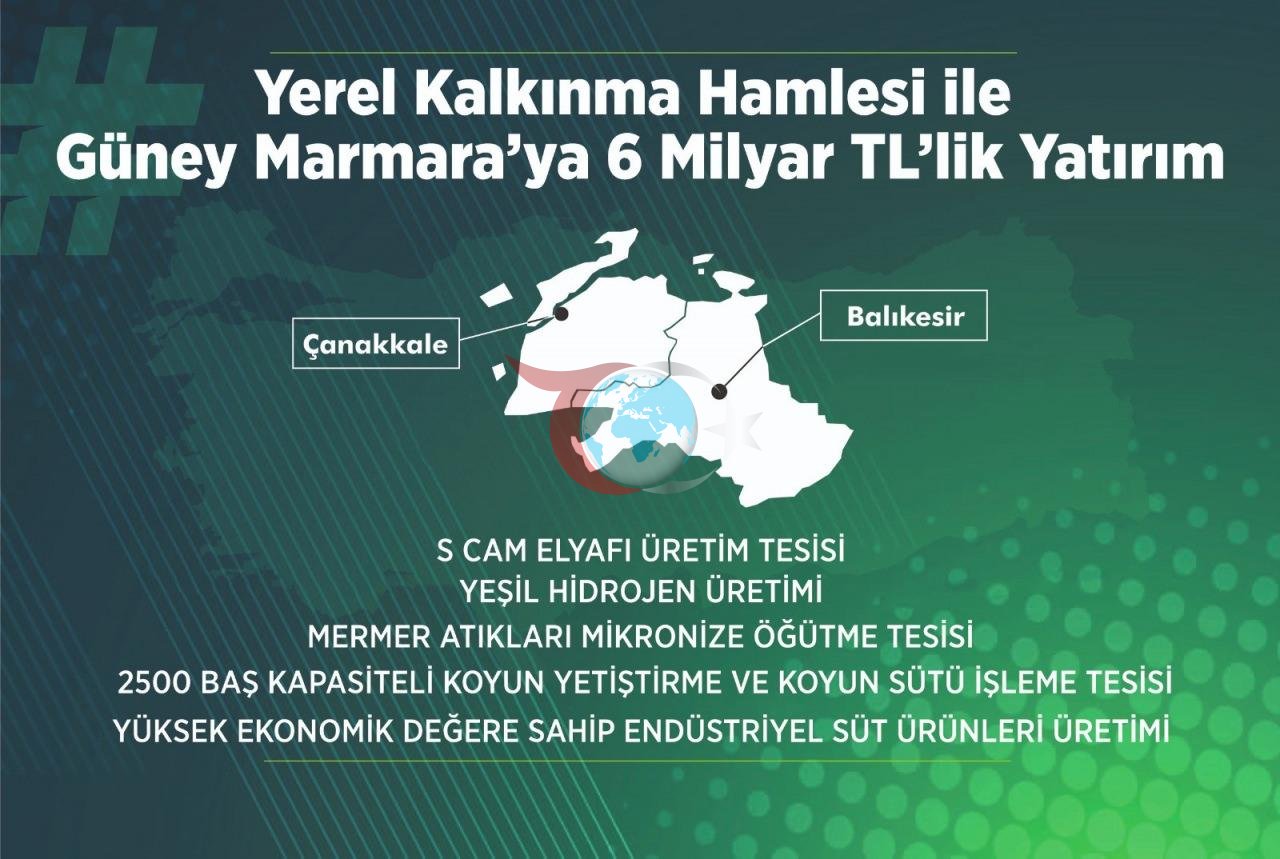 Günorta Marmara 6 milliard lira ägirt uly maýa goýum üçin gowy habar: müňlerçe adama iş üpjün eder
