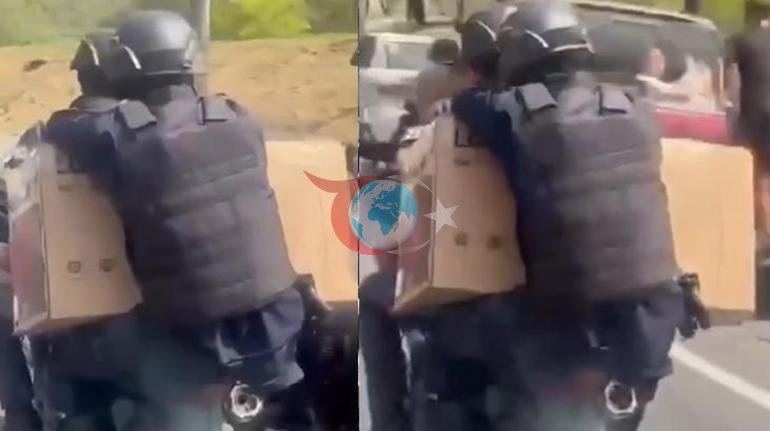 Venesueladakı zəlzələdən sonra qalmaqallı görüntü. Soyğunçuluq başladı: Polis onu motosikletlərində daşıdı