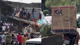 Venezuela'da deprem sonrası skandal görüntü! Yağma başladı: Polisler motosikletleriyle taşıdı