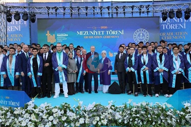 Prezident Erdog'an nabirasi O'mer Tayyip Erdo'g'anning bitiruv marosimida ishtirok etdi