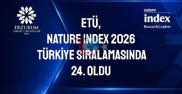 Erzurum Teknik Üniversitesi Nature Index 2026'da 24. Sırada