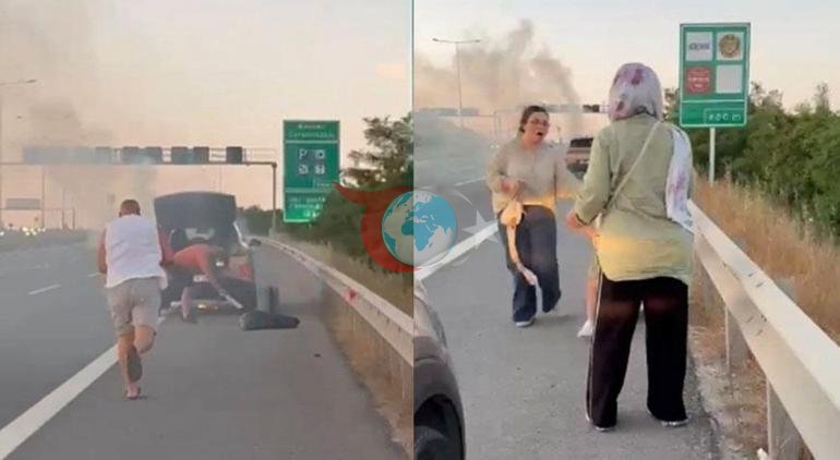 Kuzey Marmara Otoyolunda dehşet Ailemi 1,5 dakika ile kurtardım