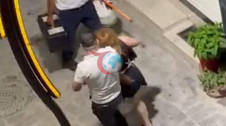 Zorla götürmeye çalıştı Genç kadının yardım çığlığı kamerada