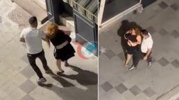 Zorla götürmeye çalıştı! Genç kadının yardım çığlığı kamerada