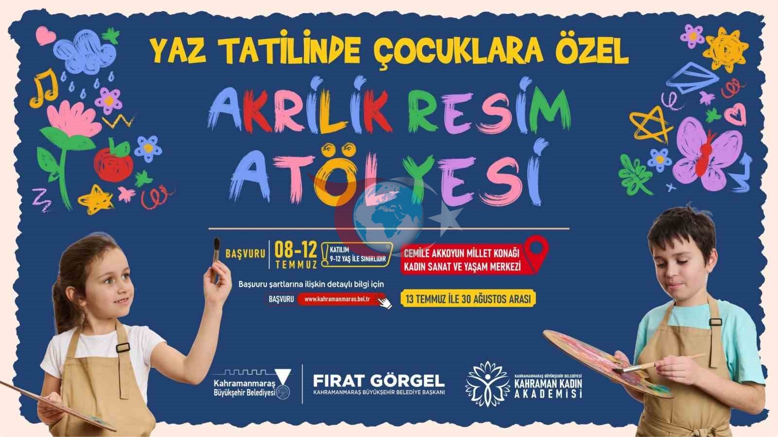 Kahramanmaraşda Uşaqlar üçün Art-Tam Yay: Akrilik Rəsm Seminarı üçün müraciətlər başladı